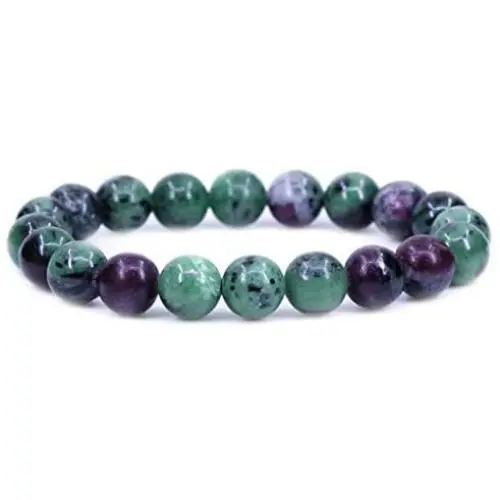 Amandastone Gem Semi Precious Gemstone 10mm Round Crystal Beads Stretch Bracelet 7 Inch Unisex Amandastone Gem Semi Precious Gemstone 10mm Round Crystal Beads Stretch Bracelet 7 Inch Unisex