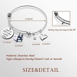Funny Cow Gift Just A Girl Who Loves Cow Keychain Bracelet Cow Jewelry Cow Lover Gifts