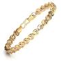CaratLane Juana Leaf Linked Bracelet in 22 K Yellow Gold with Jewelry Gift Box
