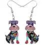 DUOWEI Zinc Alloy Cute Schnauzer Dog Earrings Charms Floral Dog Dangle Drop Jewelry Gifts for Women Girls Teens DUOWEI Zinc Alloy Cute Schnauzer Dog Earrings Charms Floral Dog Dangle Drop Jewelry Gifts for Women Girls Teens