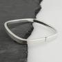 FashionJunkie4Life Sterling Silver Square Bangle Bracelet