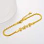 Solid 18k Yellow Gold Bead Bracelet for Women, Fine Anniversary Jewelry Gifts for Wife, Present for Her, 6.5''-7.7''