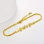 Solid 18k Yellow Gold Bead Bracelet for Women, Fine Anniversary Jewelry Gifts for Wife, Present for Her, 6.5''-7.7'' Solid 18k Yellow Gold Bead Bracelet for Women, Fine Anniversary Jewelry Gifts for Wife, Present for Her, 6.5''-7.7''