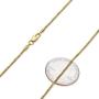 The Bling Factory 1.5mm Diamond-Cut 14k Yellow Gold Plated Round Snake Chain Necklace
