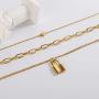 CLASSYZINT Lock Necklaces for Women Cute Padlock Necklaces Chain Necklaces with Lock Pendant Lock and Key Jewelry