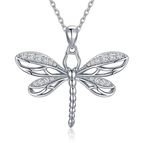 925 Sterling Silver Dragonfly Necklace Dragonfly Gifts for Women Lover Girls Dragonfly Pendant Jewelry