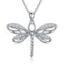 925 Sterling Silver Dragonfly Necklace Dragonfly Gifts for Women Lover Girls Dragonfly Pendant Jewelry