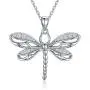 925 Sterling Silver Dragonfly Necklace Dragonfly Gifts for Women Lover Girls Dragonfly Pendant Jewelry