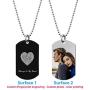 Personalized Fingerprint Photo Engraving Custom Dog Tag Key Chain or Necklace 24 in
