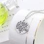 LKXHarleya Round Pendant Teacher Necklace Personalized Engraved Charm Jewelry Graduation Appreciation Gift for Women