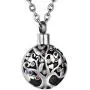 COCO Park Life Tree Stainless Steel Ash Memorial Necklace Urn Pendant Keepsake Cremation Jewelry COCO Park Life Tree Stainless Steel Ash Memorial Necklace Urn Pendant Keepsake Cremation Jewelry