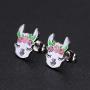 Cute Alpaca Necklace Animal Llama Jewelry Alpaca Stud Earrings Set