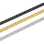 ChainsPro Boys Chain Link Bracelet, 4 mm Width, 16+5CM Adjustable, 18K Gold Plated/316L Stanless Steel/Black-with Gift Box