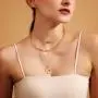 Gold Layered Pendant Long Necklacefor Women,Dainty Multilayer Adjustable Layering Coin Disc Necklace Set for Teen Girls (Silver Layered Pendant Long Necklace)