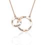 WUSUANED Aunt and Niece Necklace for Birthday Linked Circles Necklace Gift for Aunt Niece Bridesmaid Best Aunt Ever Jewelry