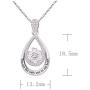 ALOV Jewelry Sterling Silver''You are the only one in my heart'' Cubic Zirconia Pendant Necklace