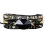 Starto Natural Stone Bracelet Jasper 3 Row Beads Wrap Wrist Statement Boho Bracelet For Women