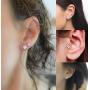 Silver Stud Earrings for Women | Tiny Round Cubic Zirconia Studs Hypoallergenic Earrings Set Piercing Jewelry for Men Girls,4 Pairs(2mm/3mm/4mm/5mm)