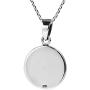AeraVida Round Allah Symbol or Islamic God .925 Sterling Silver Pendant Necklace