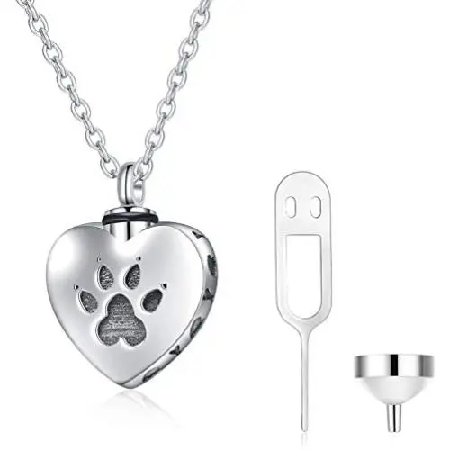 WINNICACA S925 Sterling Silver Urn Necklaces for Ashes Forever In My Heart Cremation Cross Urns Keepsake Necklace Jewelry w/Funnel Filler WINNICACA S925 Sterling Silver Urn Necklaces for Ashes Forever In My Heart Cremation Cross Urns Keepsake Necklace Jewelry w/Funnel Filler