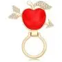PANGRUI Delicate Crystal Rhinestone Red Apple with Arrow Magnet Brooch Magnetic Eyeglass Holder PANGRUI Delicate Crystal Rhinestone Red Apple with Arrow Magnet Brooch Magnetic Eyeglass Holder
