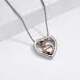 Personalized Engrave Beautiful Cremation Jewelry Urn Pendant Necklace for Ashes Stainless Steel Memorial Jewelry for Papa Nana Grandpa Grandma Dad Mom