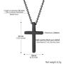PROSTEEL Stainless Steel Cross Necklace for Men Women, Silver/Black/Gold Tone, Two Size, Hypoallergenic, Engrave Text Available, Come Gift Box