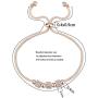 Silver Best Friend Bracelet for Women - Adjustable Bracelets with Dice Diamond Fashion Jewelry Birthday Gifts for Women Girls