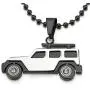 COOLSTEELANDBEYOND Mens Stainless Steel Silver Black SUV Car Pendant Necklace with CZ, 23.6 in Ball Chain COOLSTEELANDBEYOND Mens Stainless Steel Silver Black SUV Car Pendant Necklace with CZ, 23.6 in Ball Chain