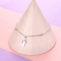 FLYOW Anklet for Women S925 Sterling Silver Adjustable Foot Chain Ankle Bracelet Anklets Jewelry