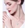 S925 Sterling Silver Lucky Elephant Love Heart Necklace for Women Daughter Girlfriend