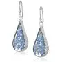 Sterling Silver Pressed Flower Teardrop Earrings