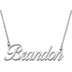HUAN XUN Personalized Name Necklace Custom Penant for Womens