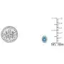Dazzlingrock Collection 10K 5X3 MM Each Oval Gemstone & Round Diamond Ladies Halo Stud Earrings, White Gold