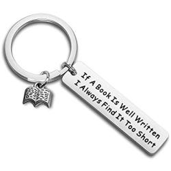 WUSUANED Book Lovers Gift If A Book is Well Written I Always Find It Too Short Jane Austen Quote Jewelry Gift for Writer