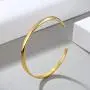 E Thin Open Cuff Bracelet, 18K Gold Plated Couples Oval Love Bracelets, Plain Polished & Inlaid AAA Cubic Zirconia Open Cuff Bangle Jewelry Gift for Women -Gold E Thin Open Cuff Bracelet, 18K Gold Plated Couples Oval Love Bracelets, Plain Polished & Inlaid AAA Cubic Zirconia Open Cuff Bangle Jewelry Gift for Women -Gold