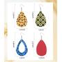 Faux Leather Teardrop Earrings for Women - Girls Leaf Drop Earrings Lightweight Dangle Earrings Handmade Jewelry Gift