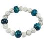Silvesto India Chrysocolla & Howlite Gemstone Stretchable Bracelet