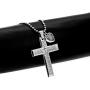 Uloveido Mens Stainless Steel Cross Pendant Bible Verse Necklace with Real Mustard Seed Y632