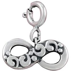 Fourseven Jewelry 925 Sterling Silver Bead Charm Pendant | Infinity Charm for Bracelet and Necklace
