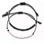 Morse Code Bracelet Pinky Promise Couples Matching Bracelets Beads Cord Friendship Bracelet Adjustable Wax Rope Inspirational Always Together Jewelry for Women Men Mother and Daughter