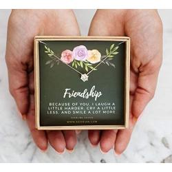 KEDRIAN Friendship Necklace, 925 Sterling Silver, Best Friend Necklaces, Friendship Gifts for Women, Bestfriend Birthday Gift, Friend Gifts, Gifts for Friends, Friend Gifts for Women
