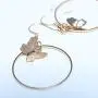TseanYi Boho Butterfly Dangle Earrings Gold Large Circle Drop Earrings Modern Everyday Earrings Jewelry for Women and Girls (Gold)