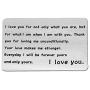Gzrlyf Engraved Wallet Card Insert Metal Love Note Cards for Him Her I Love You for Not Only What You are