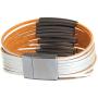 HZMAN Genuine Leather Wrap Bracelets Bohemian Multilayer Magnetic Stacking Bracelets Handmade Wristband Gorgeous Wrap Bracelet for Women Teens Sister Gifts