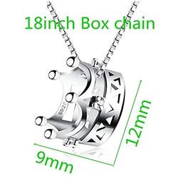 AceCraft Queen Crown Necklace, 925 Sterling Silver Pendant Fashion Women Jewelry Charms Gift for Teen Girl/Bridesmaid/Mom/Her