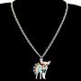 NEWEI Acrylic Sweet Chihuahua Dog Puppy Necklace Chain Pendant Collar Fashion Animal Pet Jewelry for Women Gifts Charm