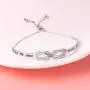 925 Sterling Silver Knot Inspirational Bracelet Engraved''Always My Sister, Forever My Friend'' Adjustable Sisters Bracelets Friendship Jewelry for Women 925 Sterling Silver Knot Inspirational Bracelet Engraved''Always My Sister, Forever My Friend'' Adjustable Sisters Bracelets Friendship Jewelry for Women