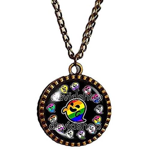Lesbian Asexual Pansexual Agender Genderfluid Bigender Intersex Non Binary Gay Pride Flag Gaysper Necklace Pendant Chain Lgbt Lgbtq Jewelry