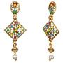 Efulgenz Indian Bollywood Antique Gold Plated Wedding Faux Pearl Crystal Kundan Dangle Jhumka Jhumki Earrings Jewelry Set